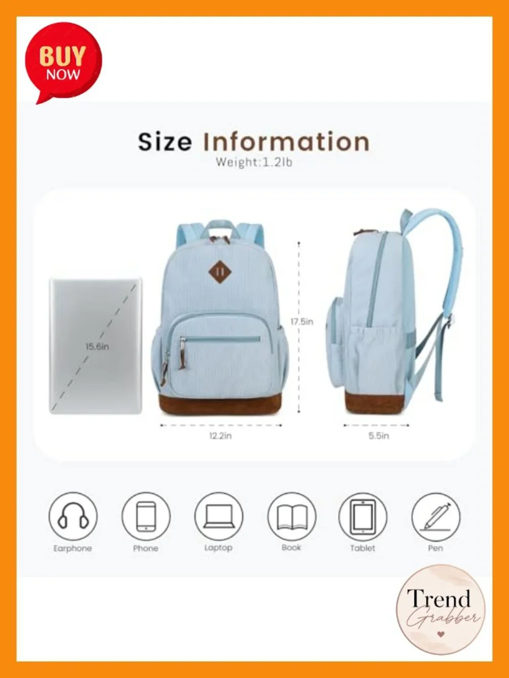 Corduroy School Backpack for Teens, Lightweight Laptop Bag with Padded Sleeve,